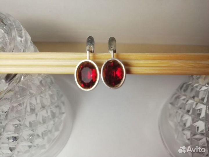 Винтажные серебро серьги
