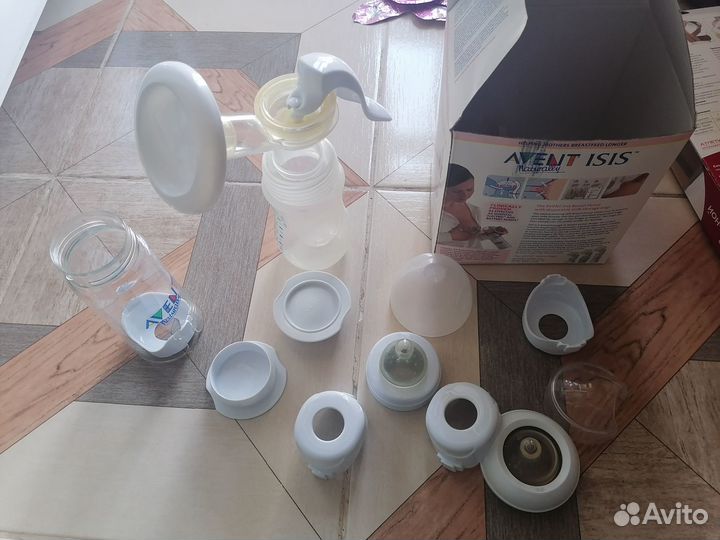 Молокоотсос avent ручной с системой хранения