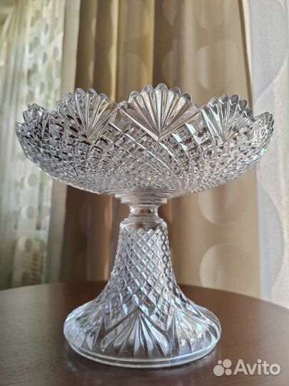 Хрустальная ваза Val Saint Lambert антиквариат