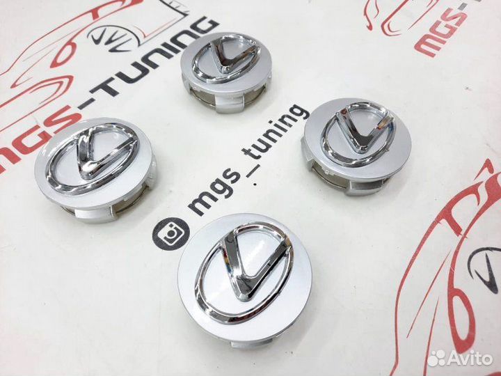 Колпачки в ступицу серый Lexus 4 шт