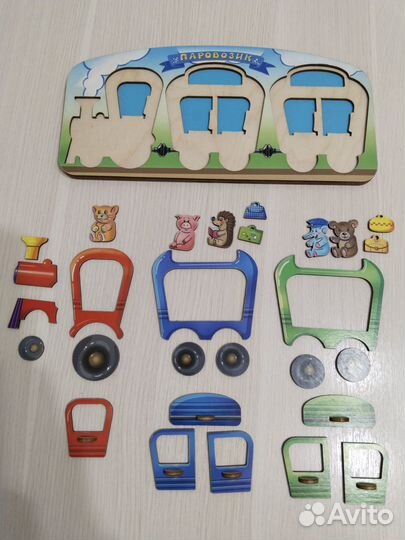 Деревянный пазл Паровозик