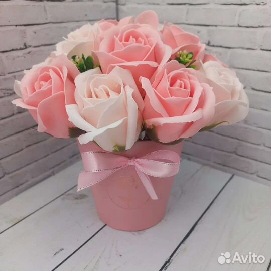 Букет из мыльных цветов