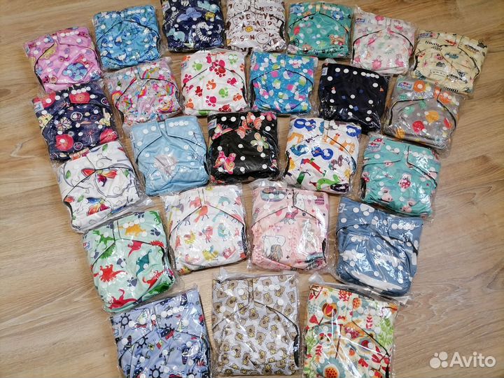 Многоразовые подгузники уголь бамбук +2 шт вклад