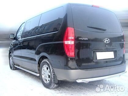 Защита заднего бампера Hyundai H-1, 2007-2016г.в