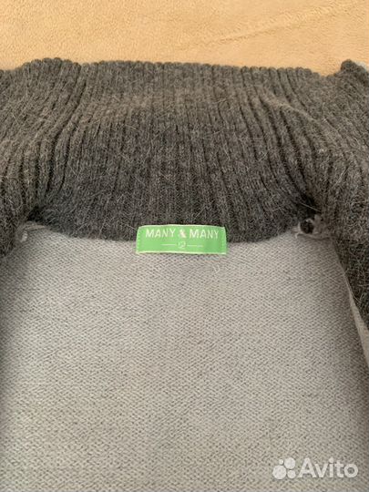 Кофта из ангоры на молнии для девочки 4-5 лет