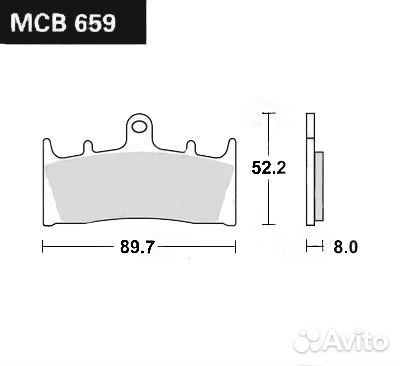 Тормозные колодки аналог TRW MCB 659