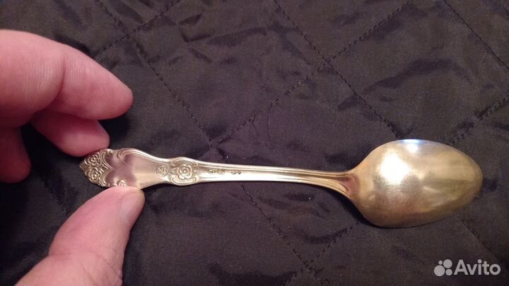 Ложка чайная Серебряная Роза. ссср. Мельхиор