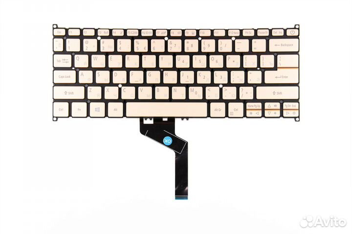 Клавиатура для Acer SF514-52T золотая с подсветко