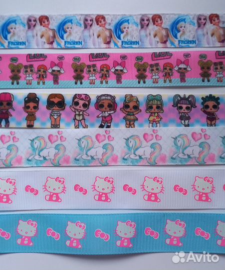 Лента репсовая с рисунком