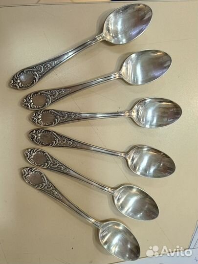 Чайные ложки серебро 875