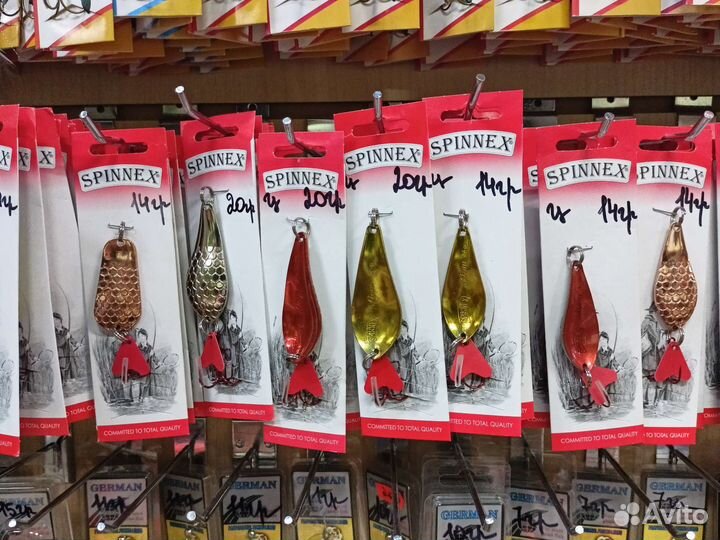 Блёсна spinnex в ассортименте