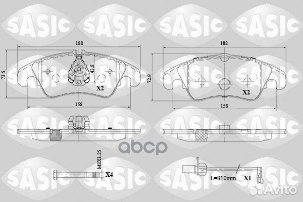 Колодки тормозные audi A4/A5/A6/A7/Q5 6216103 S