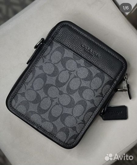 Сумка мужская Coach натуральная кожа