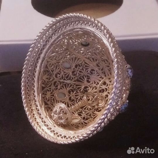 Колокольчик Ювелирный из Скани с Финифтью Серебро