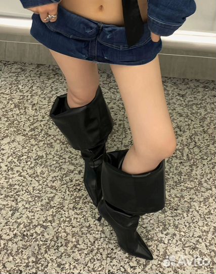 Туфли balenciaga type leather boots