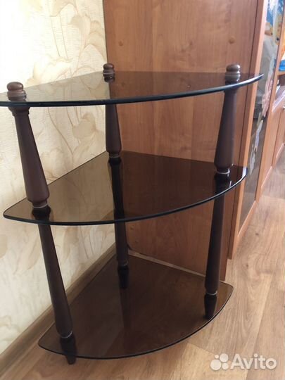 Полка стеклянная угловая