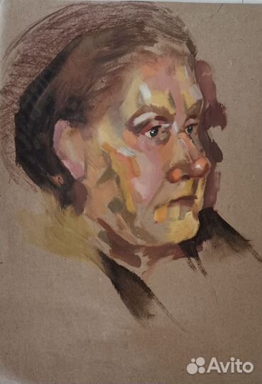 Наброски маслом, А4