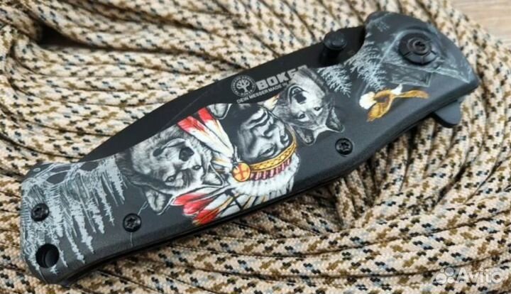 Нож складной Boker с принтом