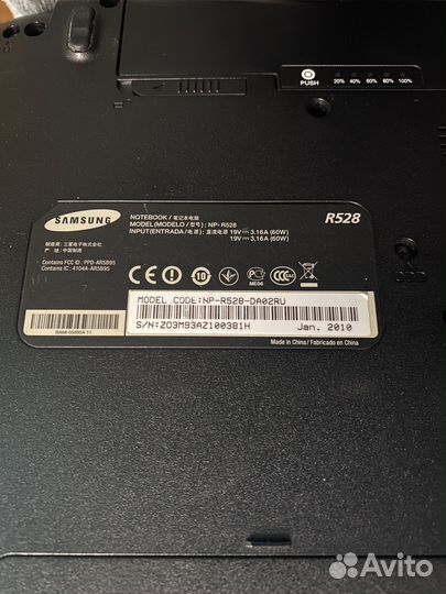 Ноутбук Samsung NP-R528