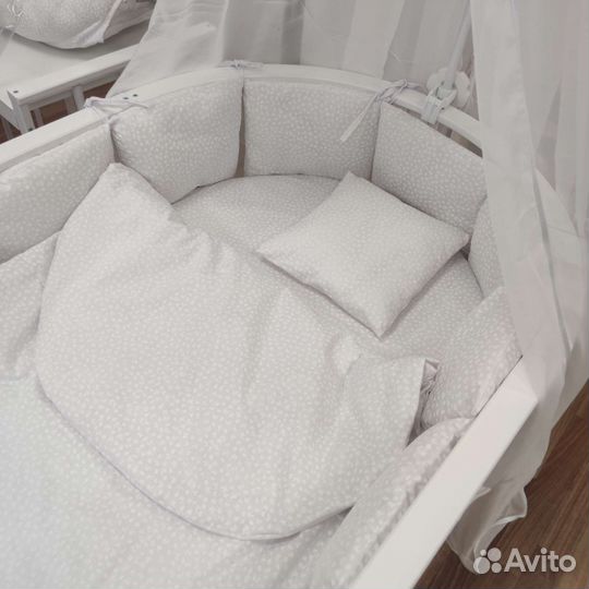 Бортики и комплект с балдахином детский