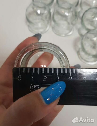 Банки стеклянные медицинские массажные СССР 8+2