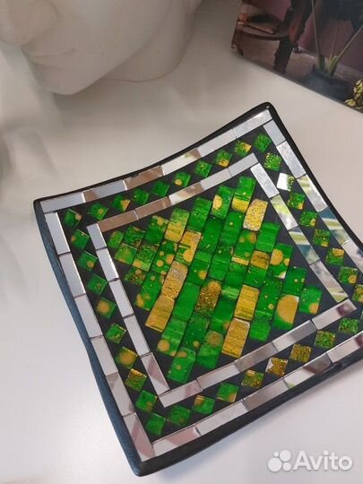 Подставка для мелочей, тарелка, мозаика