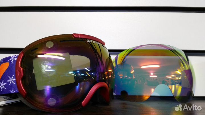 Маска Горнолыжные очки 3 слоя линз +чехол LY-100