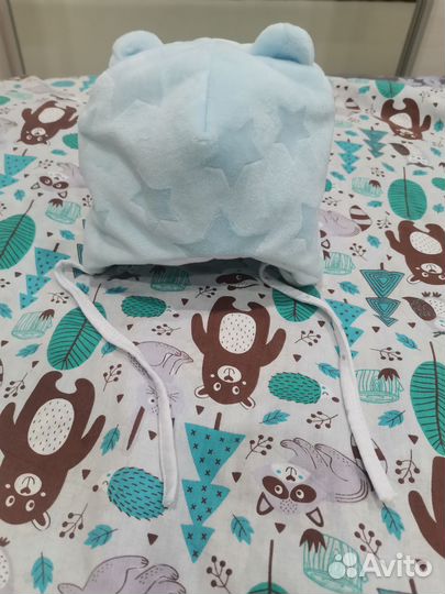 Шапочка для новорожденного теплая