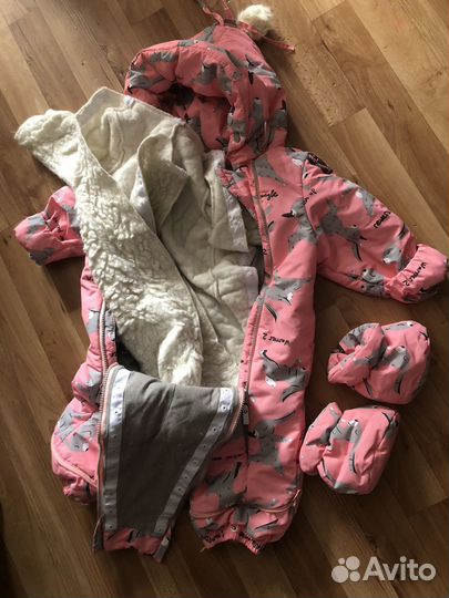 Зимний комбинезон для девочки 80
