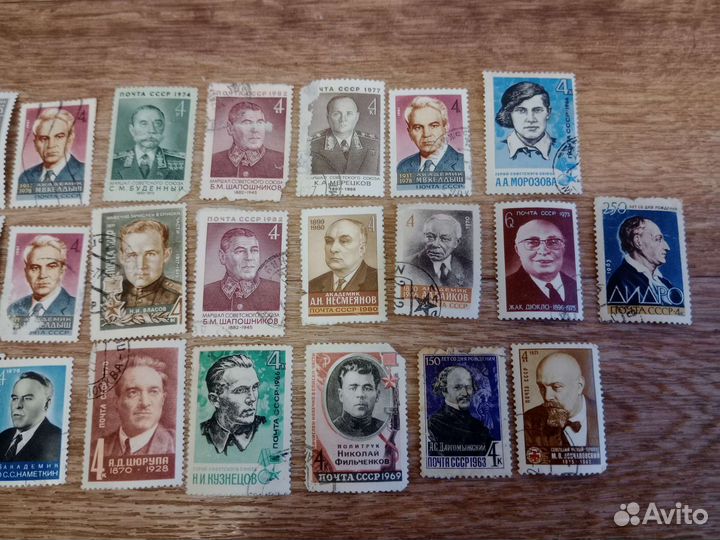 Почтовые марки. Известные люди