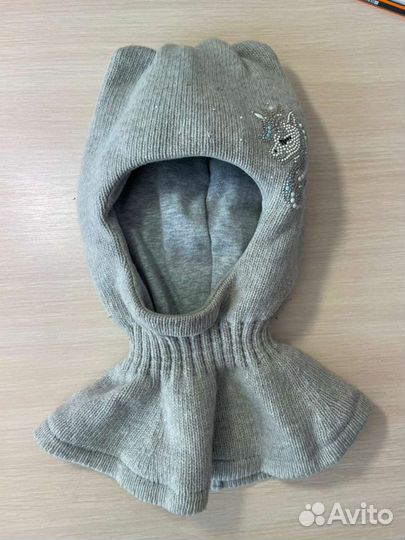 Шапка шлем для девочки зимняя
