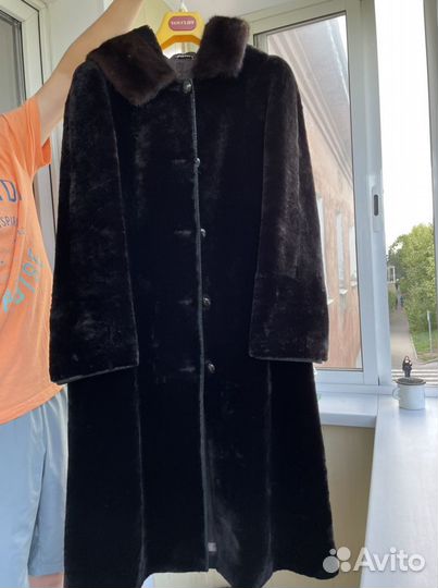 Шуба мутоновая с норкой