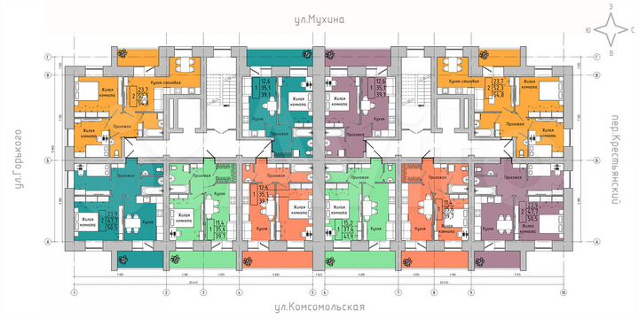 1-к. квартира, 41,9 м², 1/8 эт.