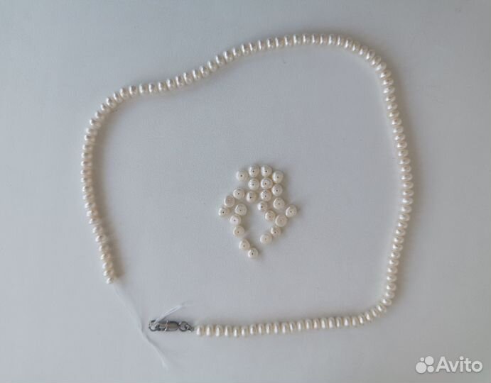 Бусины жемчуг гранат