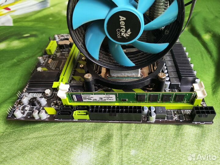 Комплект, мать, проц, куллер, RAM