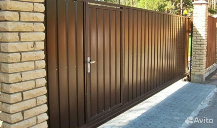 Откатные ворота с подушкой