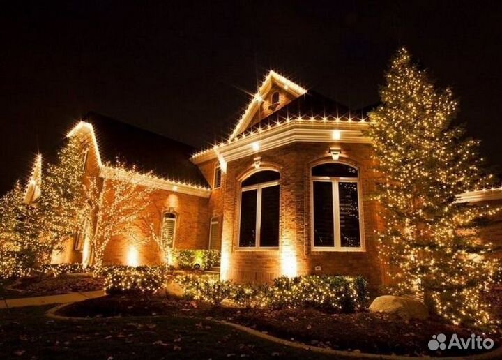 Гирлянда уличная бахрома морозостойкая