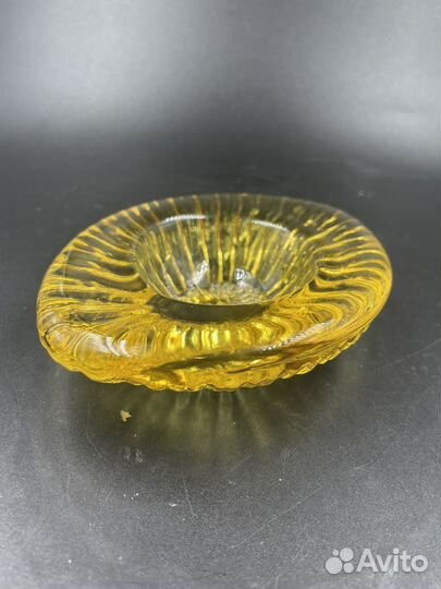 Пепельница Чешское Цветное Стекло