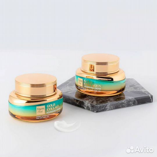 Farmstay Крем для лица с золотом и коллагеном
