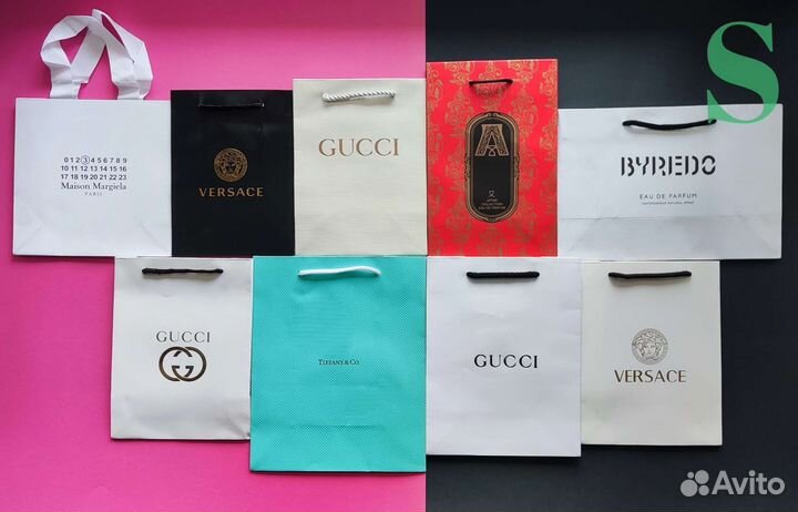 Брендовые пакеты (S) подарочные в ассортименте