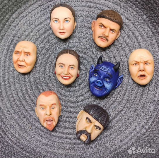 Ватная игрушка Лица