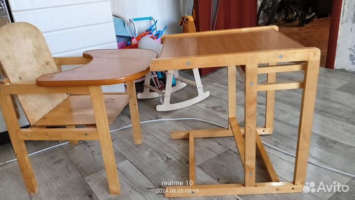 Стульчик для кормления деревянный для детей