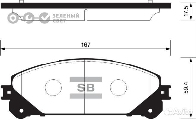 Sangsin brake SP2137 Колодки тормозные передние le