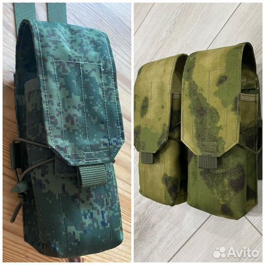 Закрытый подсумок под 2 магазина ак
