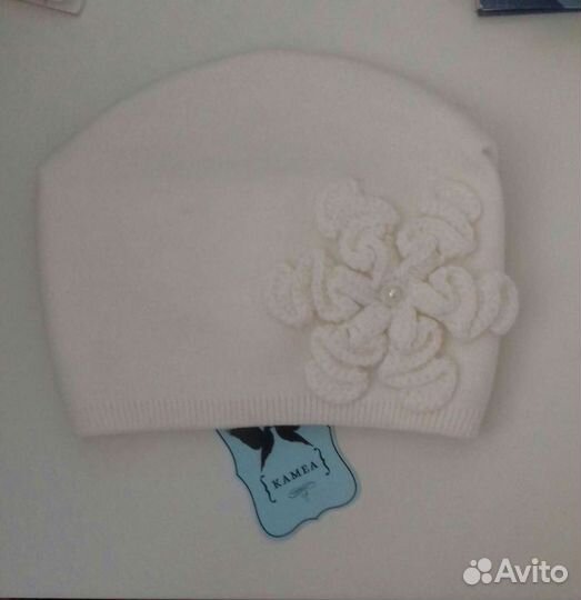 Мягкая шапочка & Kamea Zoja.& молочного оттенка