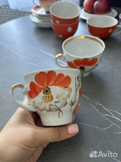 Новый чайный сервиз винтаж фарфор дулево