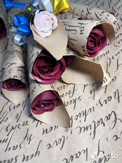 Букет из мыльных роз