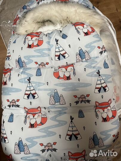 Зимний конверт в коляску