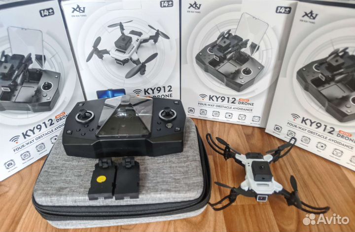 Квадрокоптер дрон 2 камеры сенсор360/зависание+2ак