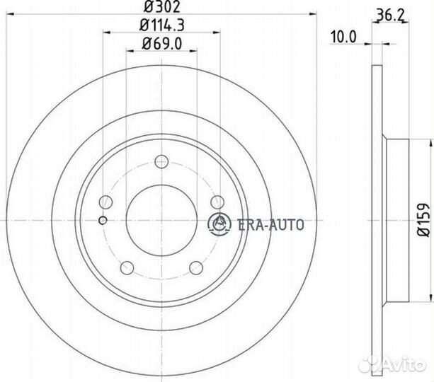 Nisshinbo ND3045K Диск тормозной зад